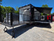 8.5x24 Black Stage trailer-34619 Open back right angle picture 