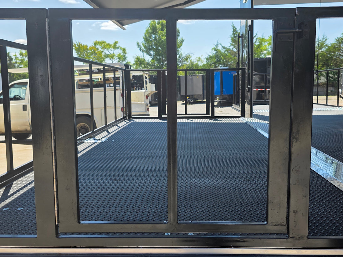 8.5x24 Black Stage trailer-34619 Stage gate picture 