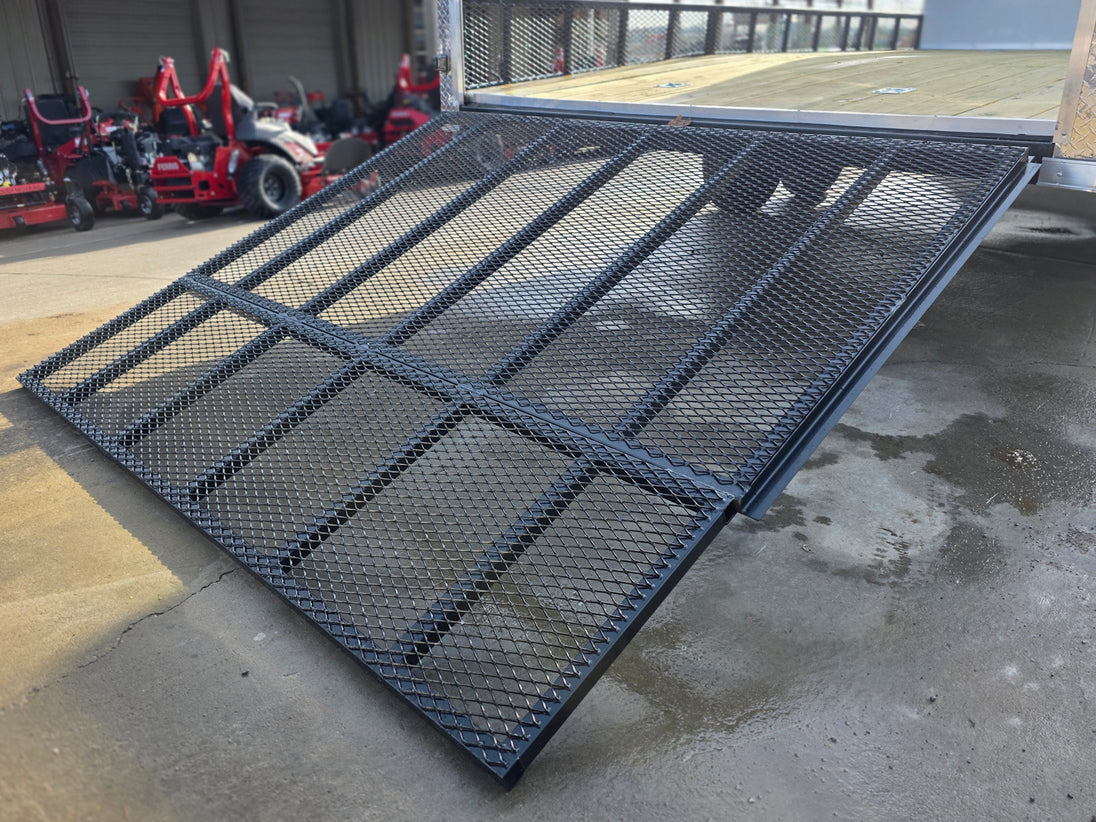 8.5x24 Hybrid White Enclosed V-Nose Trailer (2) 7000lb Axles back ramp view picture 