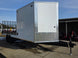 8.5x24 Hybrid White Enclosed V-Nose Trailer (2) 7000lb Axles front left view picture 