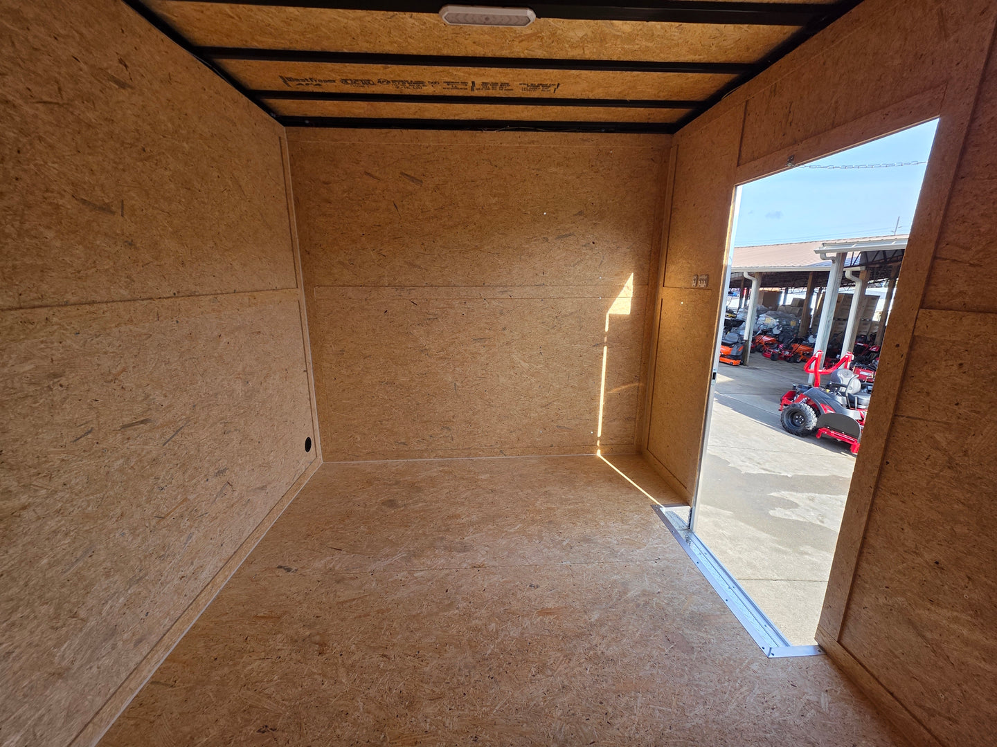 8.5x24 Hybrid White Enclosed V-Nose Trailer (2) 7000lb Axles inside view picture 3