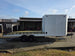 8.5x24 Hybrid White Enclosed V-Nose Trailer (2) 7000lb Axles left side view picture 