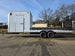 8.5x24 Hybrid White Enclosed V-Nose Trailer (2) 7000lb Axles right side view picture 