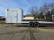 8.5x24 Hybrid White Enclosed V-Nose Trailer (2) 7000lb Axles right side view picture 