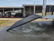 8.5x24 Hybrid White Enclosed V-Nose Trailer (2) 7000lb Axles side ramp view picture 