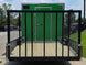8.5x24 Lime Green Enclosed Hybrid (2) 7,000lb axles Back side picture 
