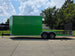 8.5x24 Lime Green Enclosed Hybrid (2) 7,000lb axles Right side picture 