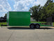 8.5x24 Lime Green Enclosed Hybrid (2) 7,000lb axles Right side picture 