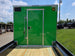 8.5x24 Lime Green Enclosed Hybrid (2) 7,000lb axles Utility back side picture 