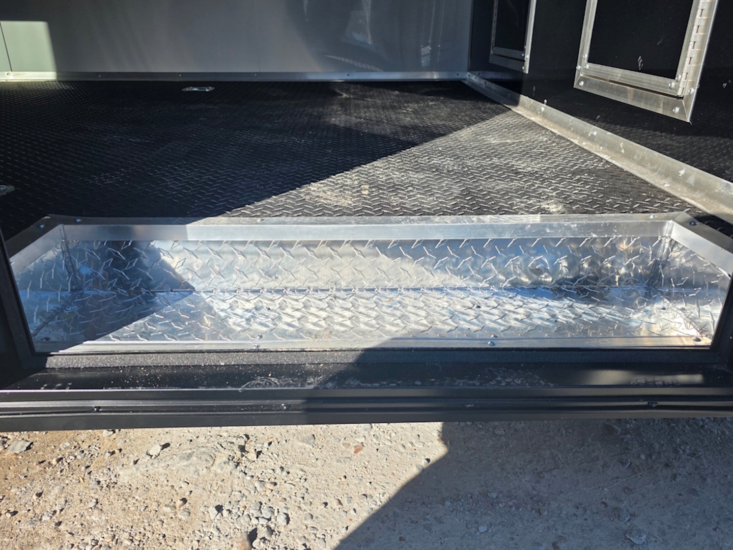 8.5x24 Office Trailer Interior step picture 