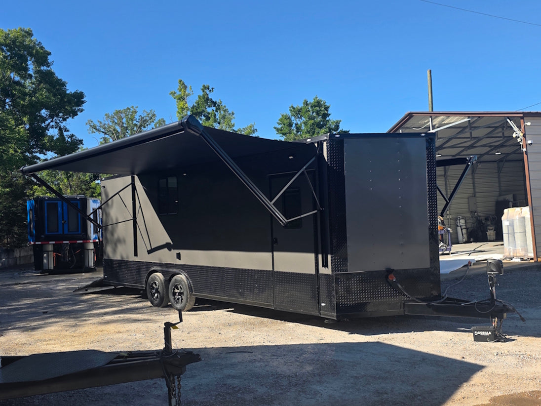 8.5x24 Office Trailer Open front right angle picture 