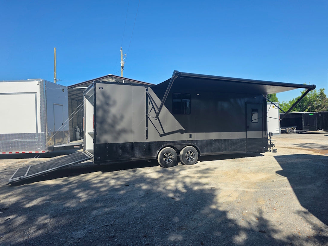 8.5x24 Office Trailer Open left side picture 