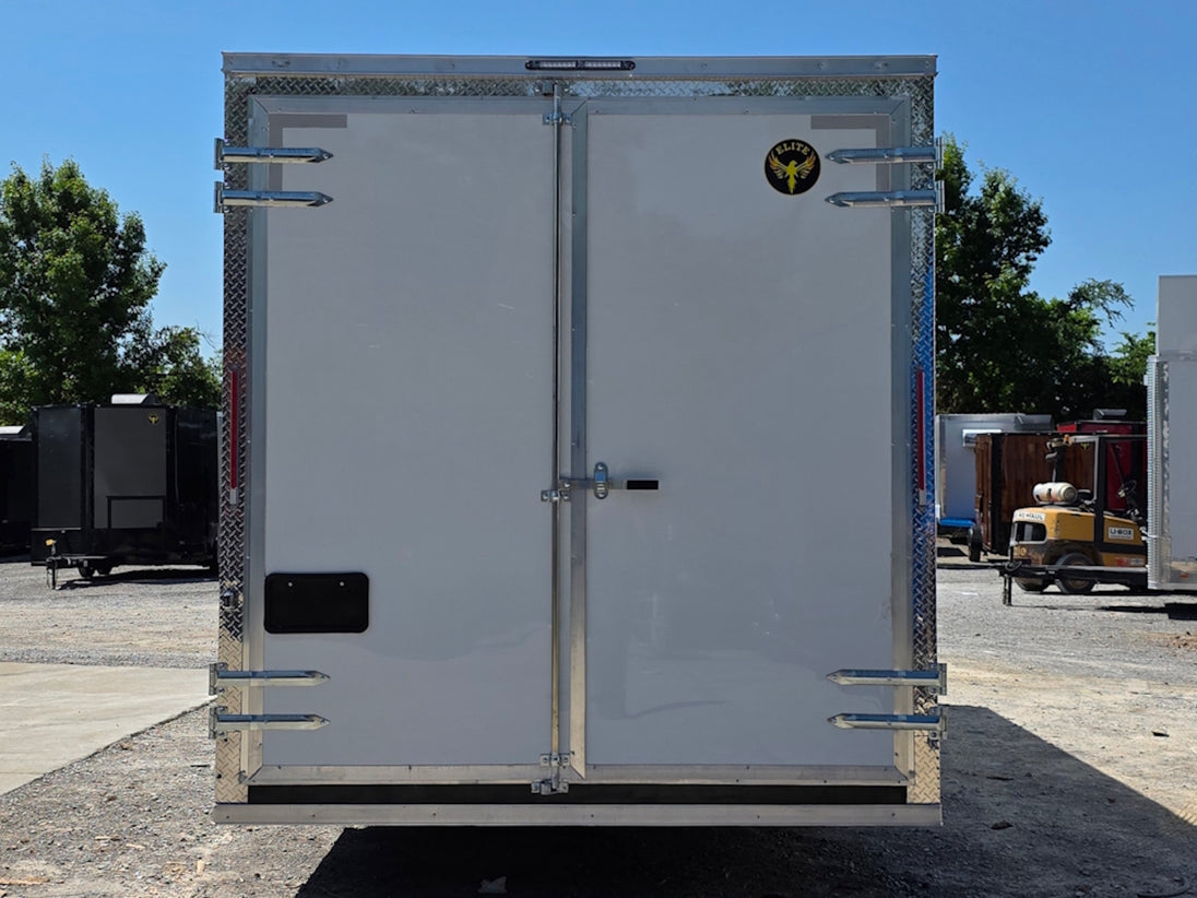 8.5x24 Walk on Roof Stage trailer Back side picture 