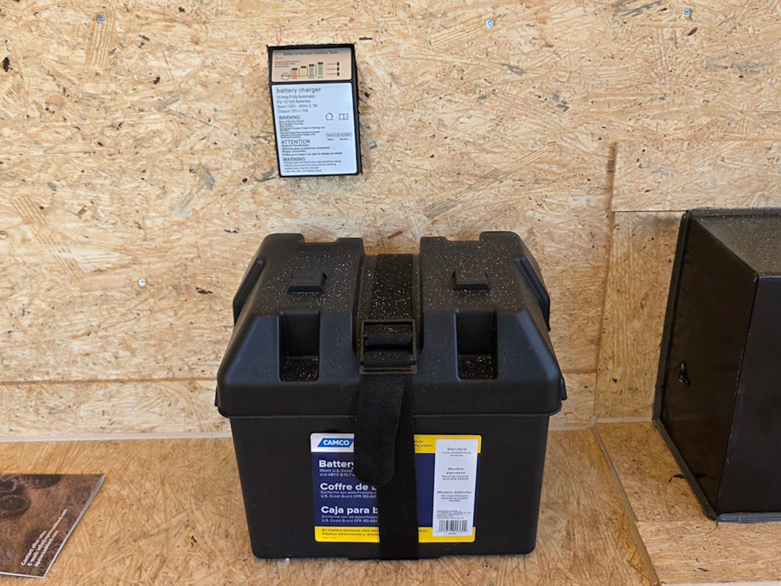 8.5x24 Walk on Roof Stage trailer battery picture 