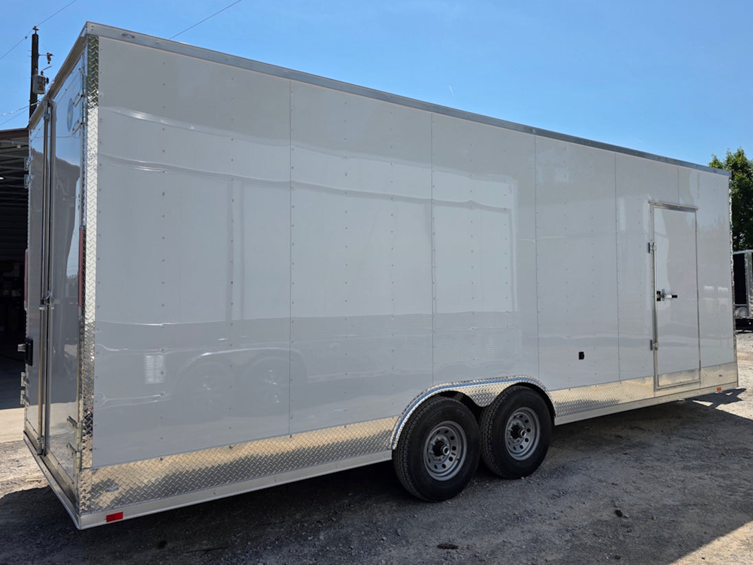8.5x24 Walk on Roof Stage trailer Left side picture 