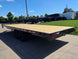 8.5x25 Straight Deckover Trailer (2) 7K Axles with Slide Out Ramps 14K GVWR Back left angle picture 