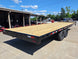 8.5x25 Straight Deckover Trailer (2) 7K Axles with Slide Out Ramps 14K GVWR back right angle picture 