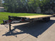 8.5x25 Straight Deckover Trailer (2) 7K Axles with Slide Out Ramps 14K GVWR Front right angle picture 