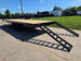 8.5x25 Straight Deckover Trailer (2) 7K Axles with Slide Out Ramps 14K GVWR Open back left angle picture 