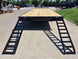 8.5x25 Straight Deckover Trailer (2) 7K Axles with Slide Out Ramps 14K GVWR Open back side picture 