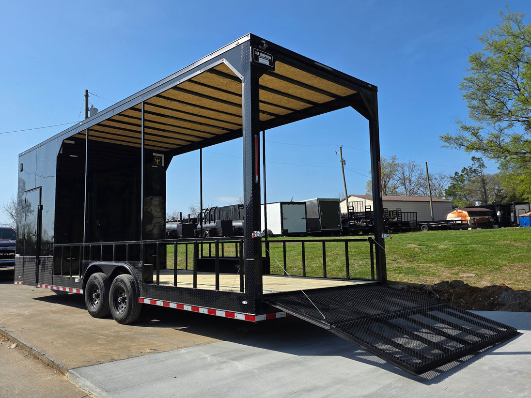 8.5x26 Hybrid with roof Open back left angle picture 