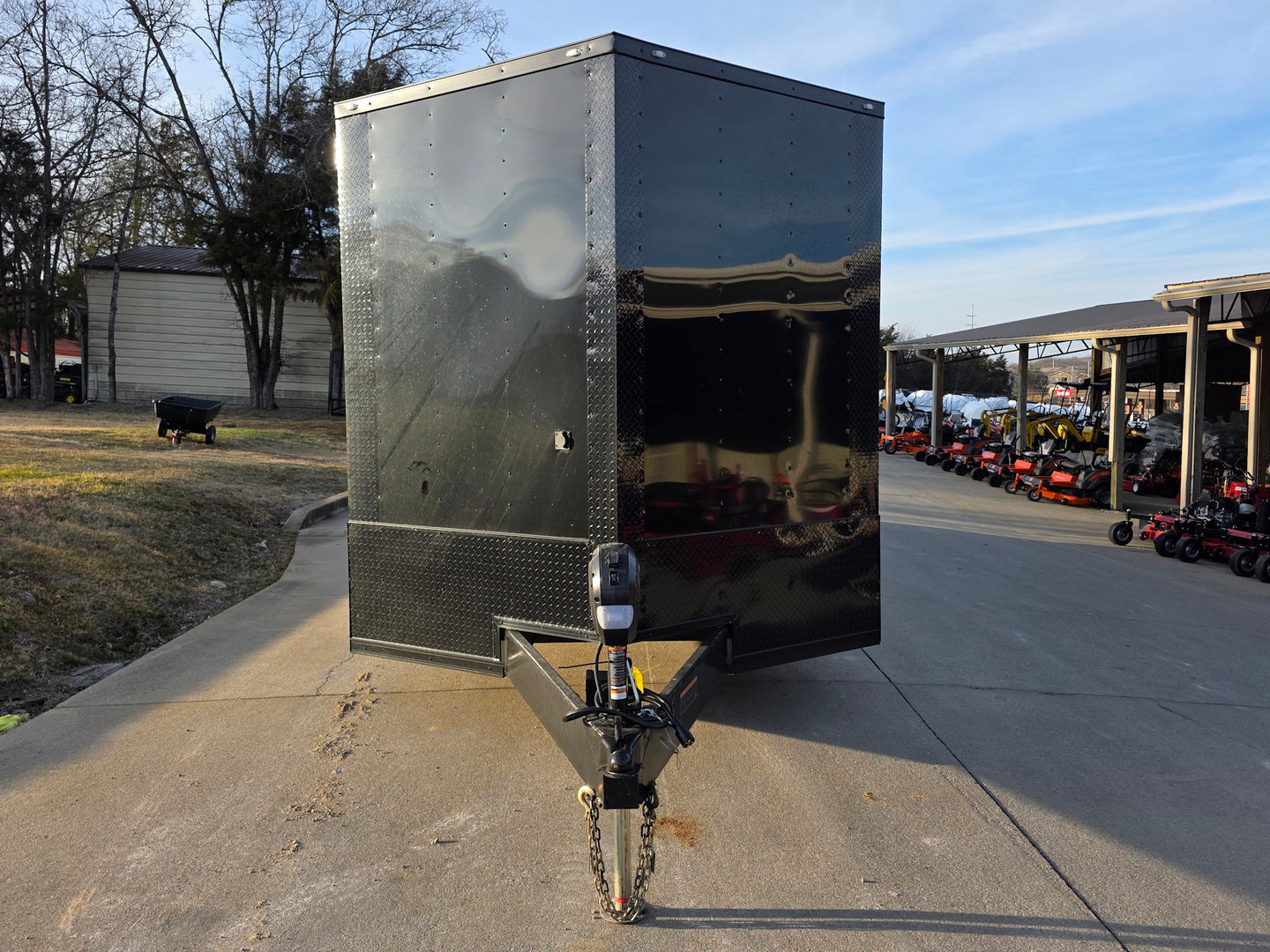 8.5x28 Black V - Nose Enclosed Trailer with Blackout Pkg (2) 7K Axles with D rings - SLE Equipment - 3
