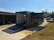 8.5x28  Grey Enclosed Trailer For Race, Show Car Fully Loaded (2) 7,000LB Axle 14K GVWR Open back right angle picture 