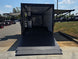 8.5x28  Grey Enclosed Trailer For Race, Show Car Fully Loaded (2) 7,000LB Axle 14K GVWR Open back side picture 