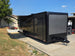 8.5x28  Grey Enclosed Trailer For Race, Show Car Fully Loaded (2) 7,000LB Axle 14K GVWR Open front left angle picture 