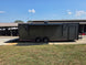 8.5x28  Grey Enclosed Trailer For Race, Show Car Fully Loaded (2) 7,000LB Axle 14K GVWR Open left side picture 