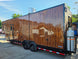 8.5x32 Gooseneck Walnut wood grain w/ blackout Back Left-angle picture 