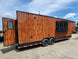 8.5x32 Gooseneck Walnut wood grain w/ blackout Open back right angle picture  