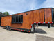 8.5x32 Gooseneck Walnut wood grain w/ blackout Open front left angle picture