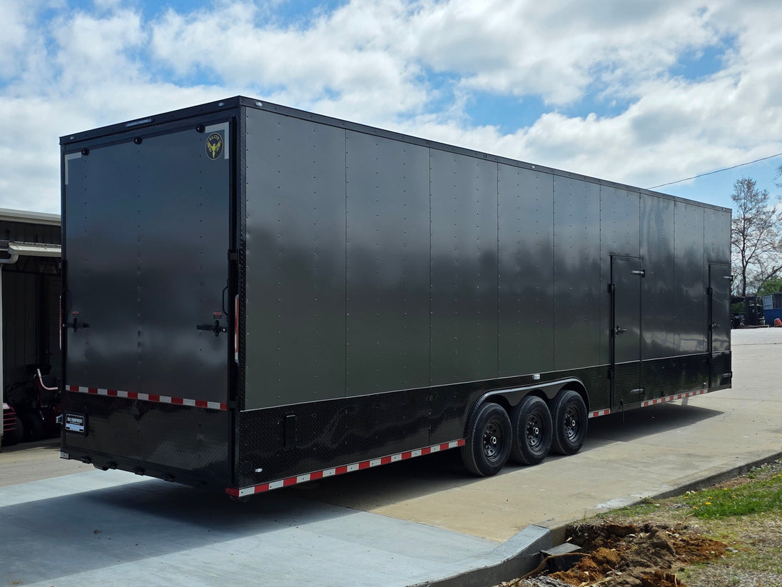 8.5x36 V nose Charcoal with Black Out Trim Back right angle picture 