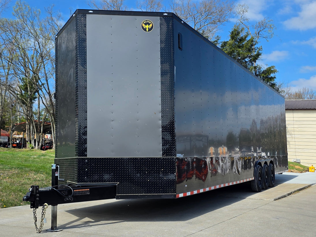 8.5x36 V nose Charcoal with Black Out Trim Front right side angle picture 