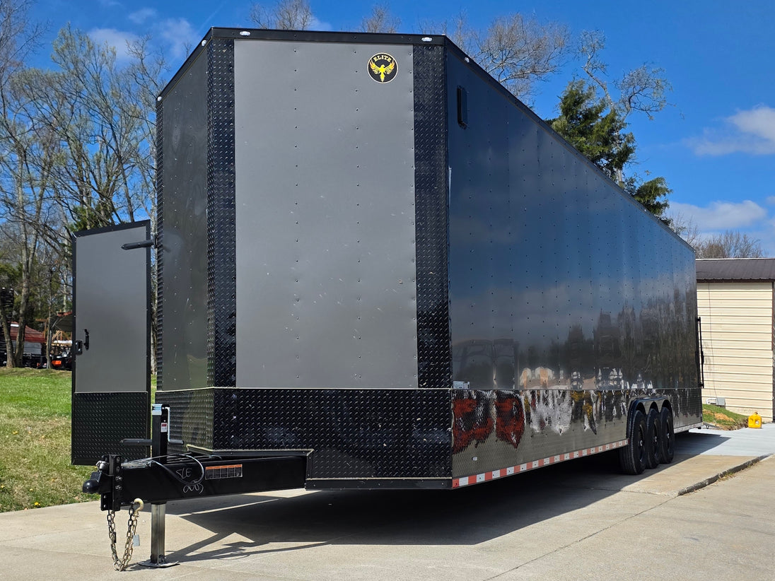 8.5x36 V nose Charcoal with Black Out Trim Open Front right angle picture 