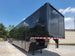 8.5x53 Gooseneck Black Showcase Car Hauler With Beaver Tail Closed front left angle picture 