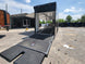 8.5x53 Gooseneck Black Showcase Car Hauler With Beaver Tail Open back right-angle picture 