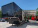 8.5x53 Gooseneck Black Showcase Car Hauler With Beaver Tail Open front right-angle picture 