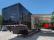 8.5x53 Gooseneck Black Showcase Car Hauler With Beaver Tail Open front right-angle picture 