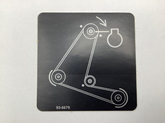 Toro 93 - 6679 DECAL - ROUTING, BELT - SLE Equipment - 1