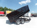 Dump Trailer 7'x14' Hydraulic Trailer 4' Sides 7000lbs Axles Front Side Angle Lifted