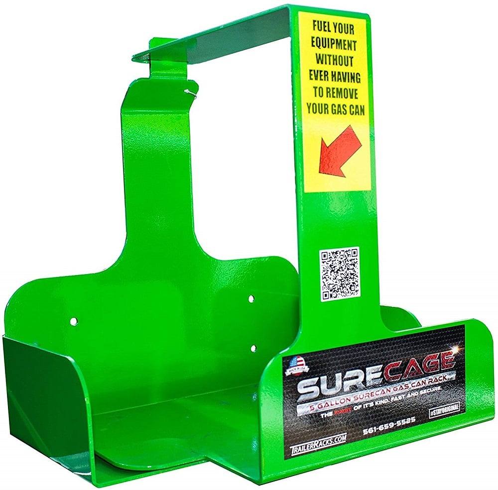 Green Touch BK043 Surecage 5 Gallon Lockable Surecan Gas Can Rack 1