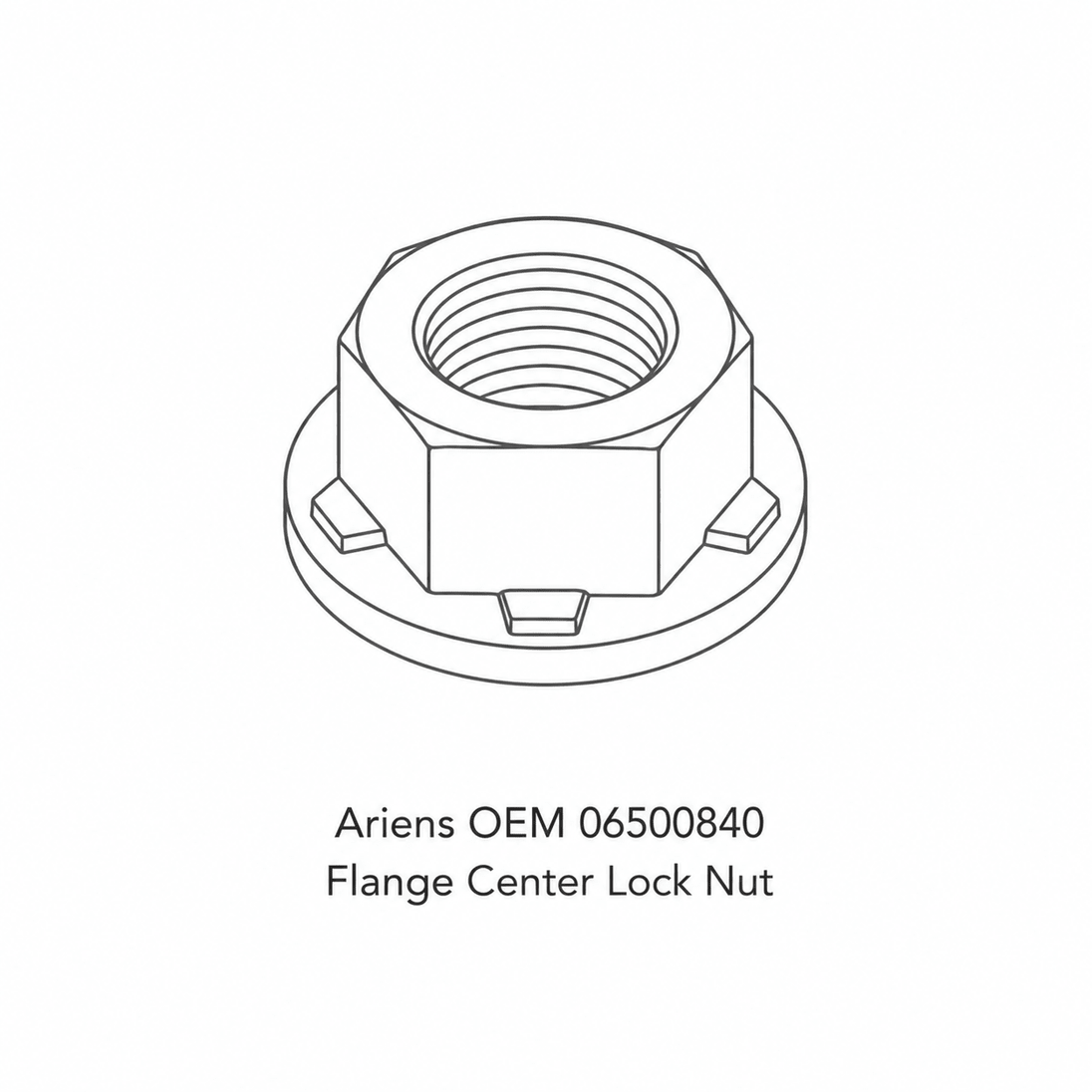 Ariens 06500840 Flange Center Lock Nut - SLE Equipment - 1