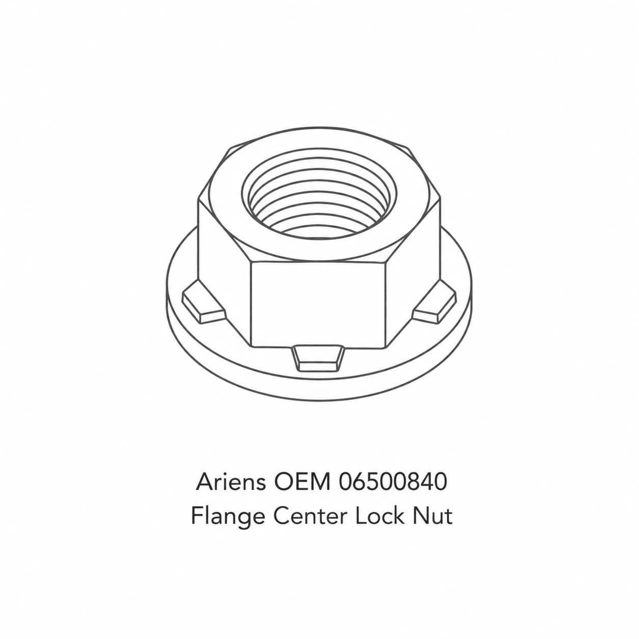 Ariens 06500840 Flange Center Lock Nut - SLE Equipment - 1