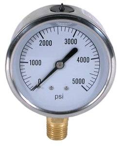 BE 85.300.100 - 2.5 Pressure Gauge Glycerin 100 PSI - SLE Equipment - 1