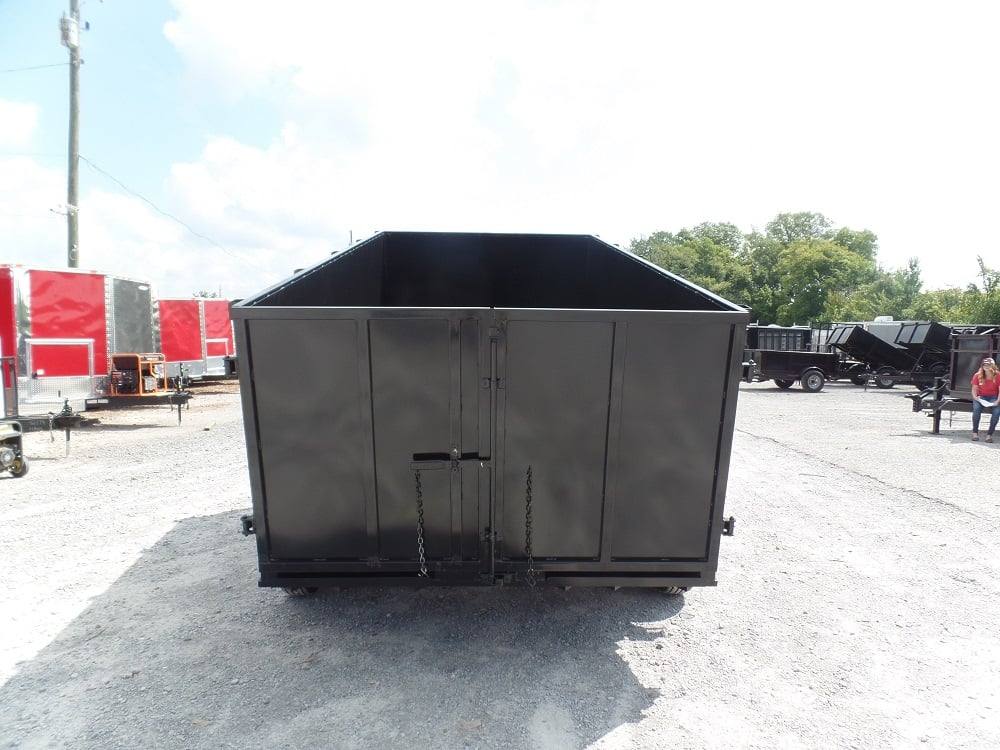 Dump Trailer 7'x14' Hydraulic Trailer 4' Sides 7000lbs Axles Front Side Angle Lifted