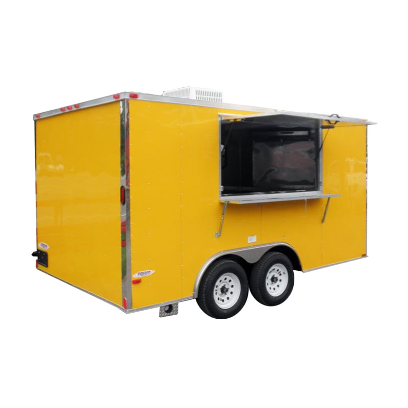 Concession Trailer 8.5'x14' Yellow White Background