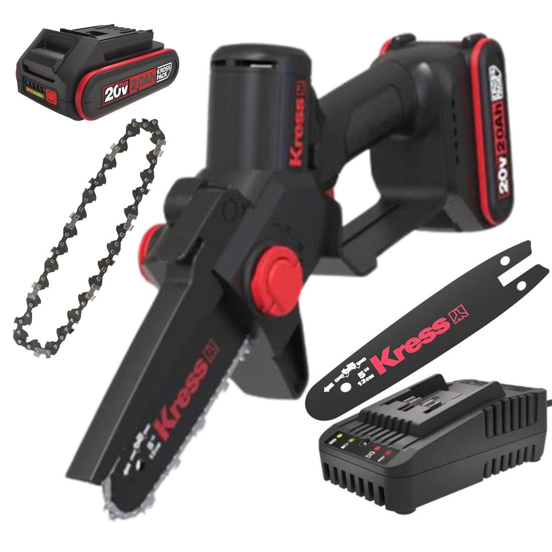 Kress KG343 20V 5" Pruning Saw Kit (2Ah Battery + 2amp Charger) - SLE Equipment - 1