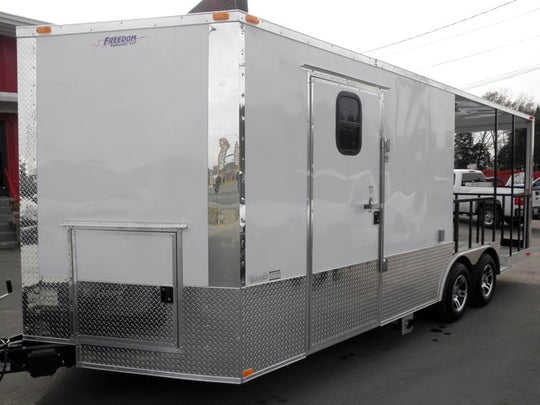 Concession Trailer 8.5'x20' White White Background